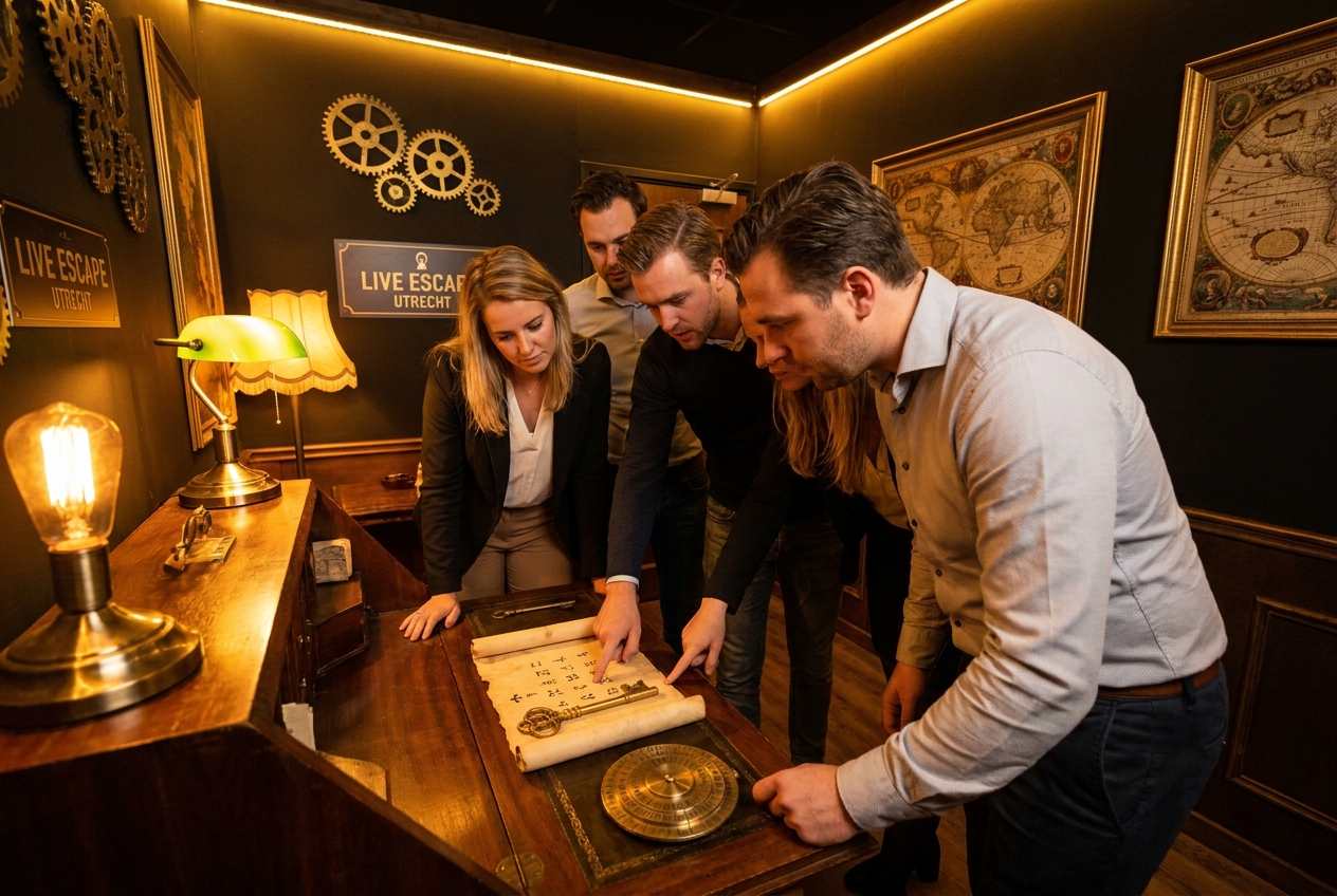 Team mid-game in escape room Utrecht
